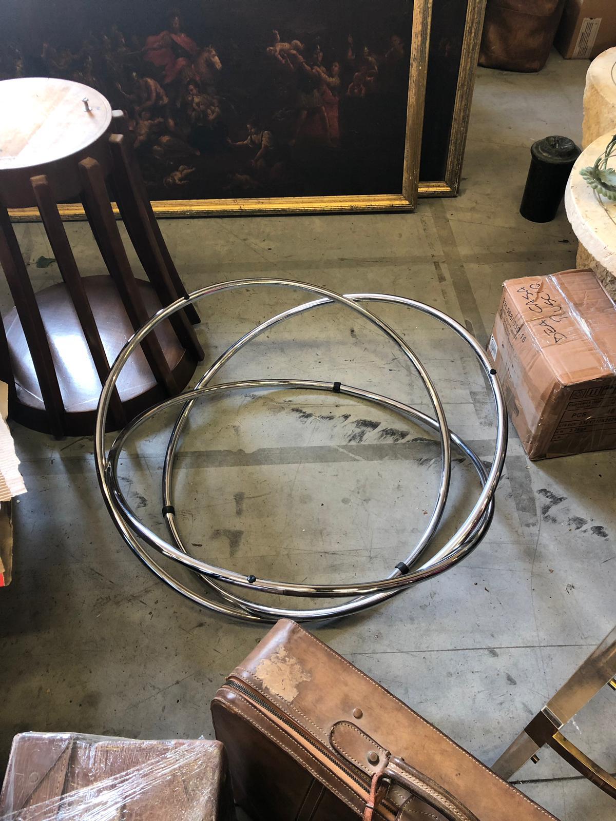 ITALIAN MANUFACTURER TAVOLINO HULA HOOPACCIAIO