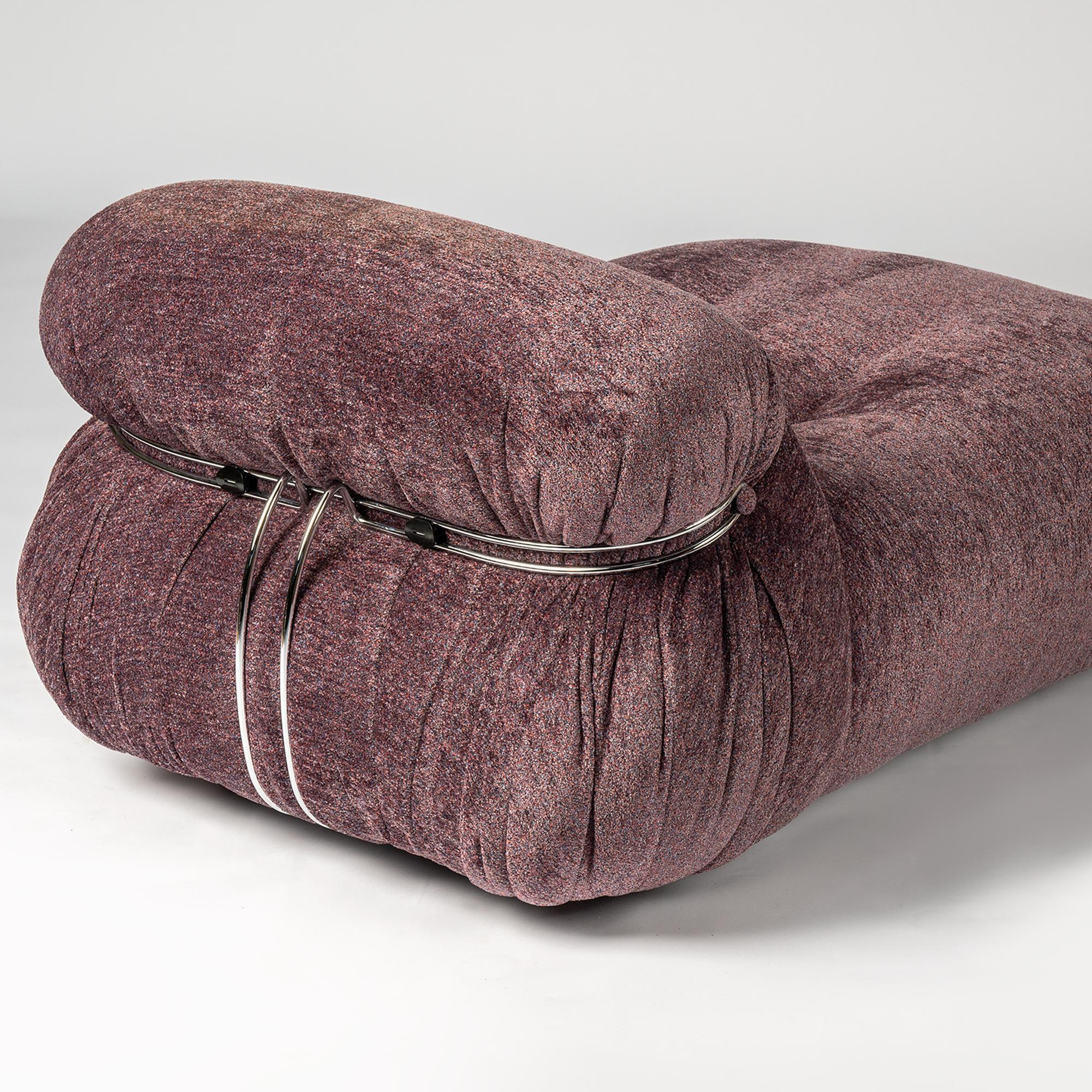 POLTRONA CHAISE LONGE SORIANA AFRA E TOBIA SCARPA CON POUFF POLTRONA SORIANA + POUFF TOBIA SCARPA