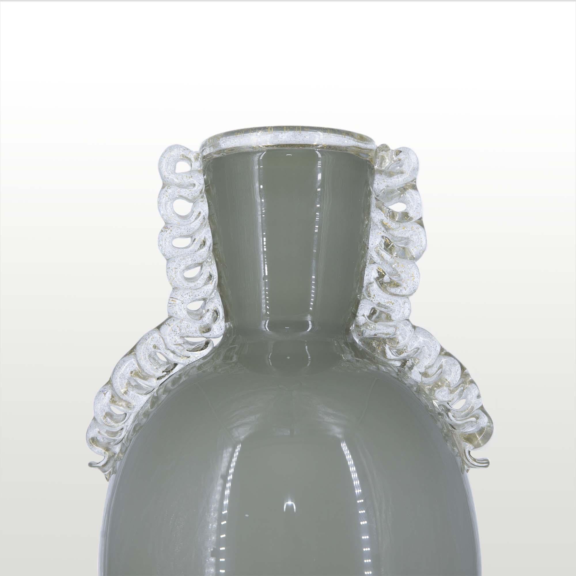 ITALIAN MANUFACTURER VASO ANFORAVETRO MURANO