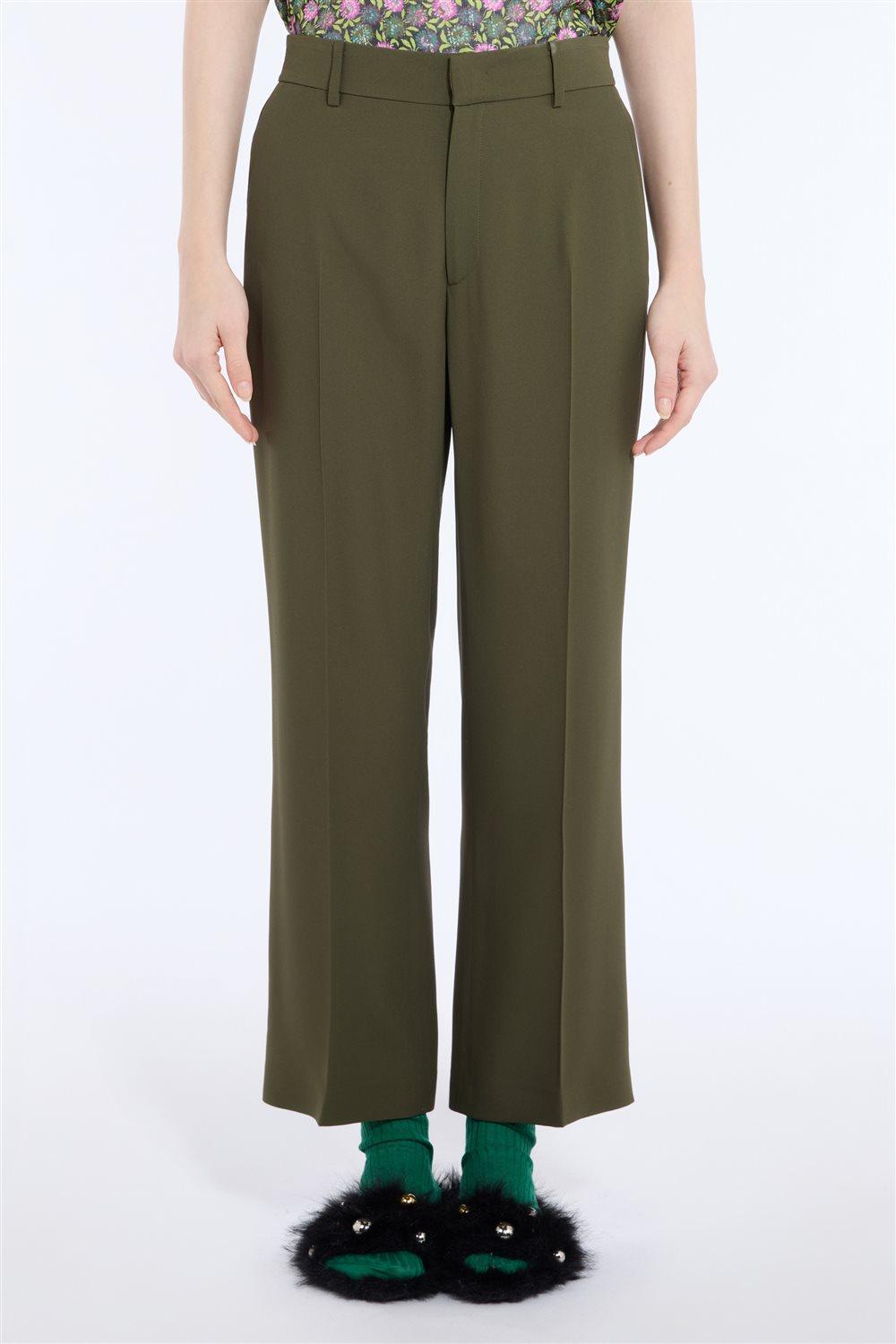 N°21 Pantalone palazzo sartoriale verde oliva - FW26 B051 5424 5606 VERDE N.21