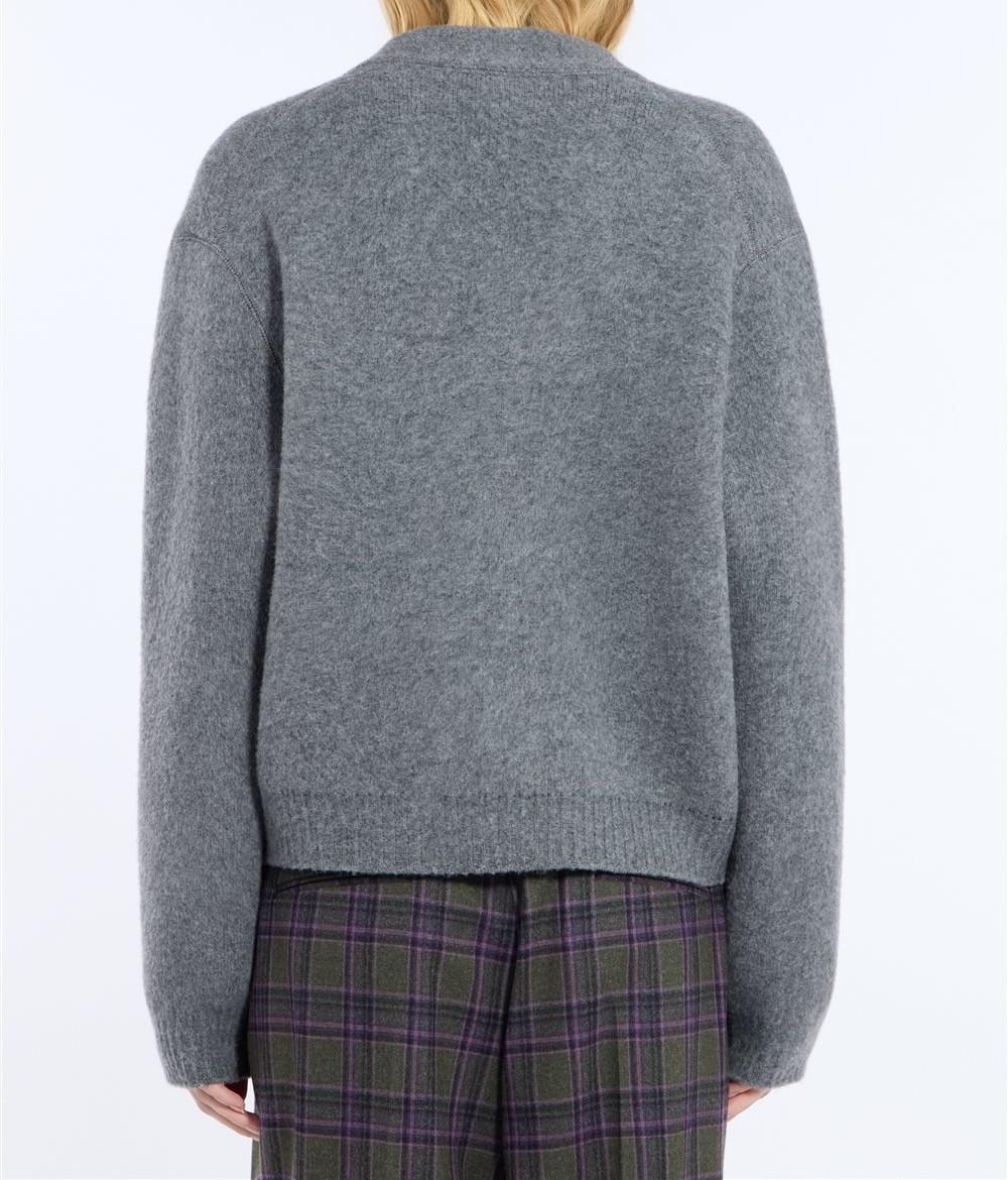N°21 Cardigan in misto mohair grigio mélange - FW26 A002 7081 8995 GRIGIO N.21