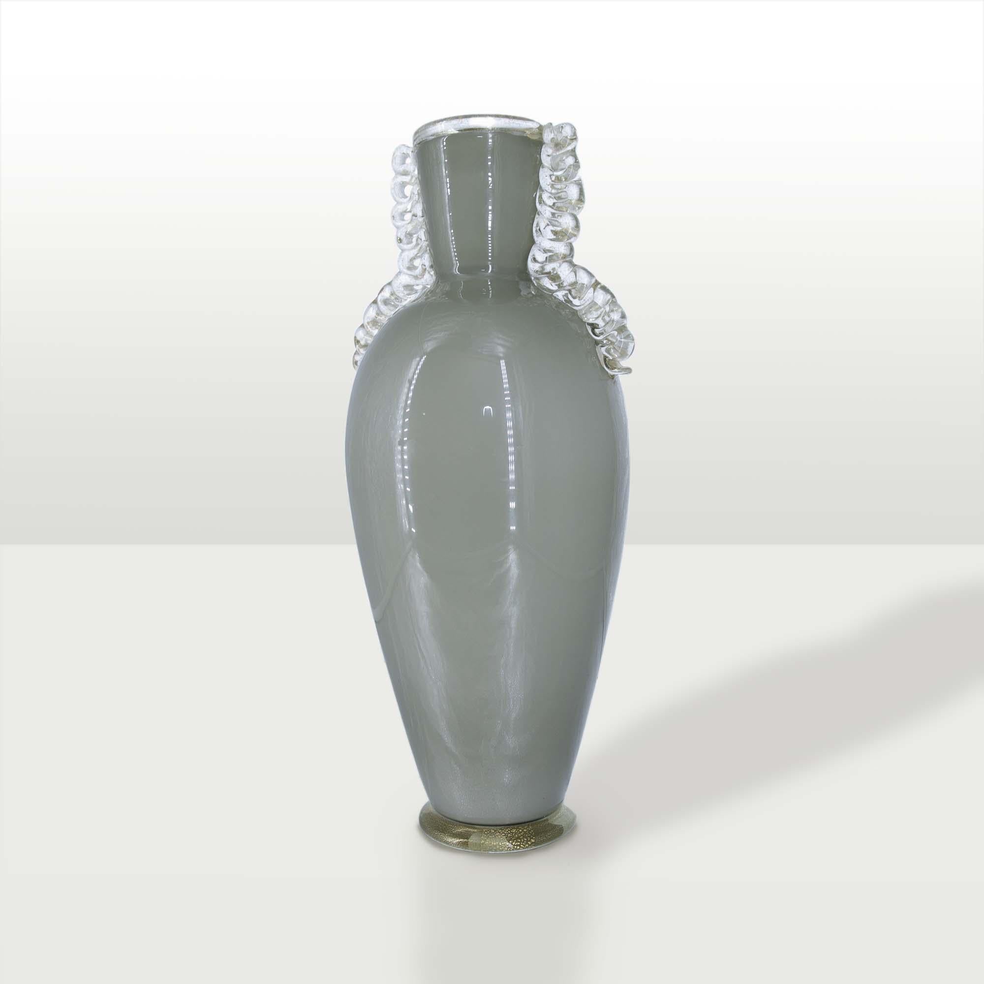 ITALIAN MANUFACTURER VASO ANFORAVETRO MURANO