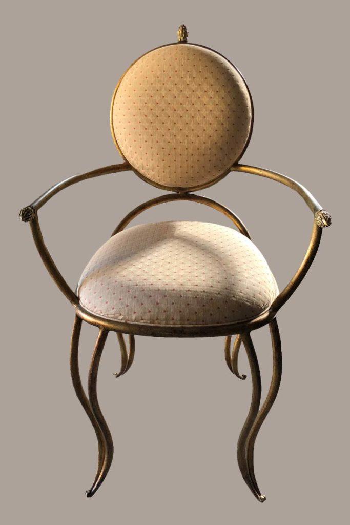 SEDIA NAPOLEONE III METALLO AIMO ROOM