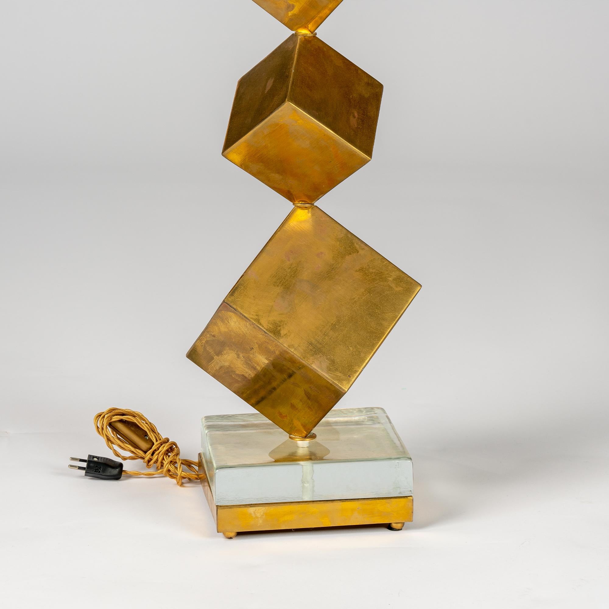 ITALIAN MANUFACTURER LAMPADA 3 CUBIOTTONE