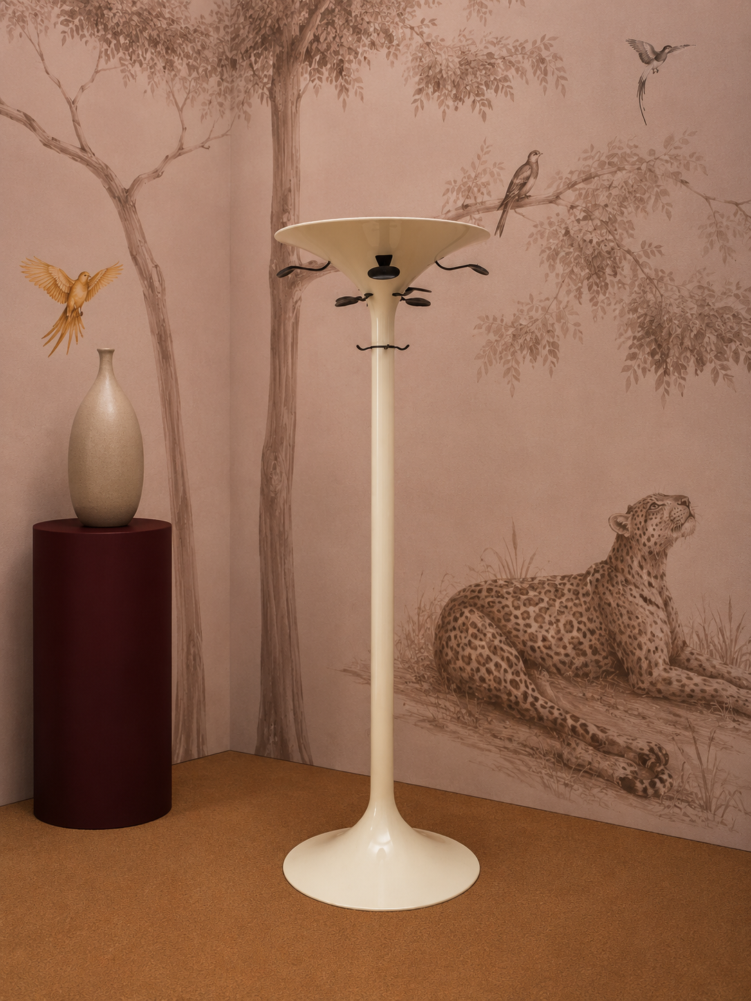 Appendiabiti nr. 4706 con lampada di Studio BBPR per Kartell, anni '70 LAMPADA APPENDIABITI TERRA BBPR