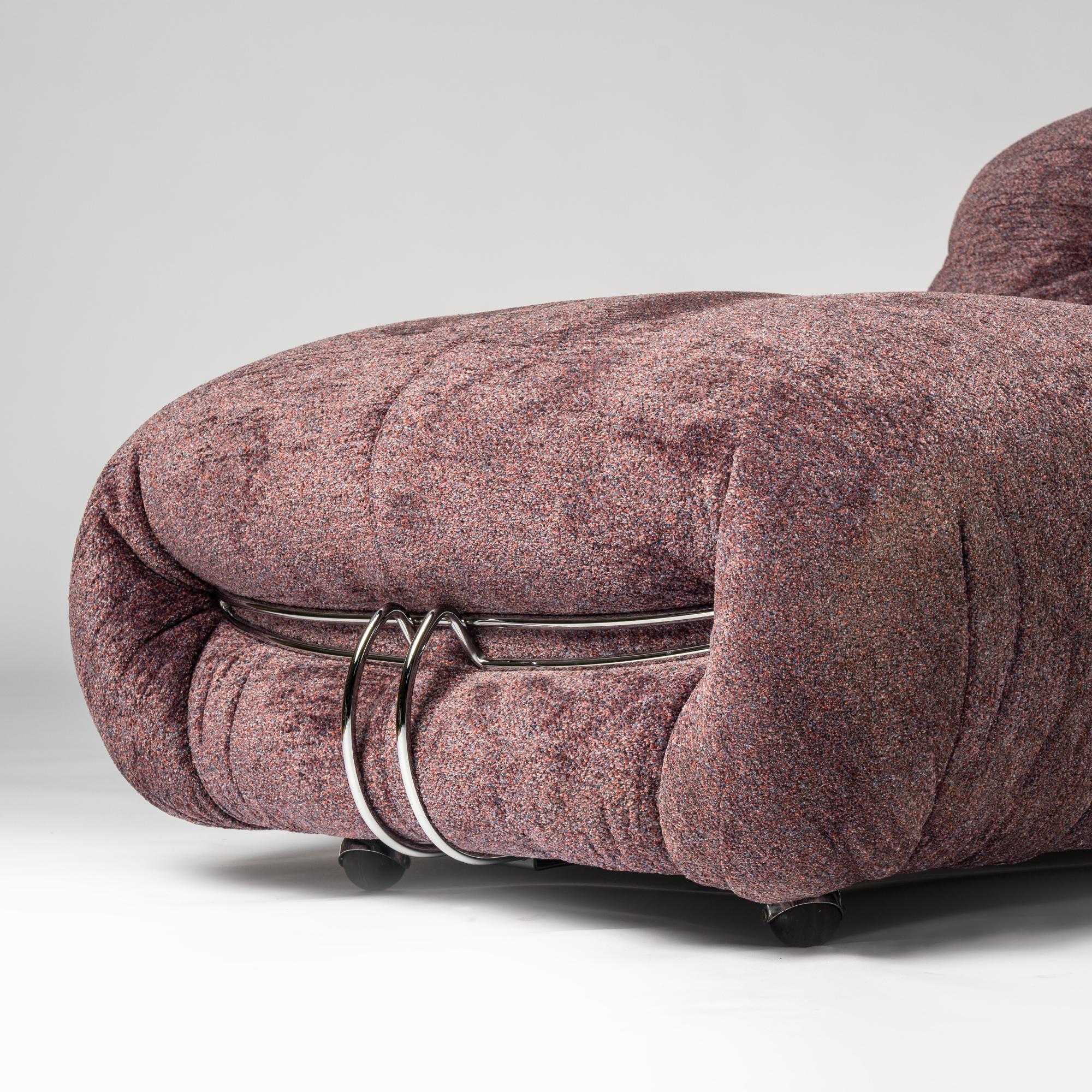 POLTRONA CHAISE LONGE SORIANA AFRA E TOBIA SCARPA CON POUFF POLTRONA SORIANA + POUFF TOBIA SCARPA