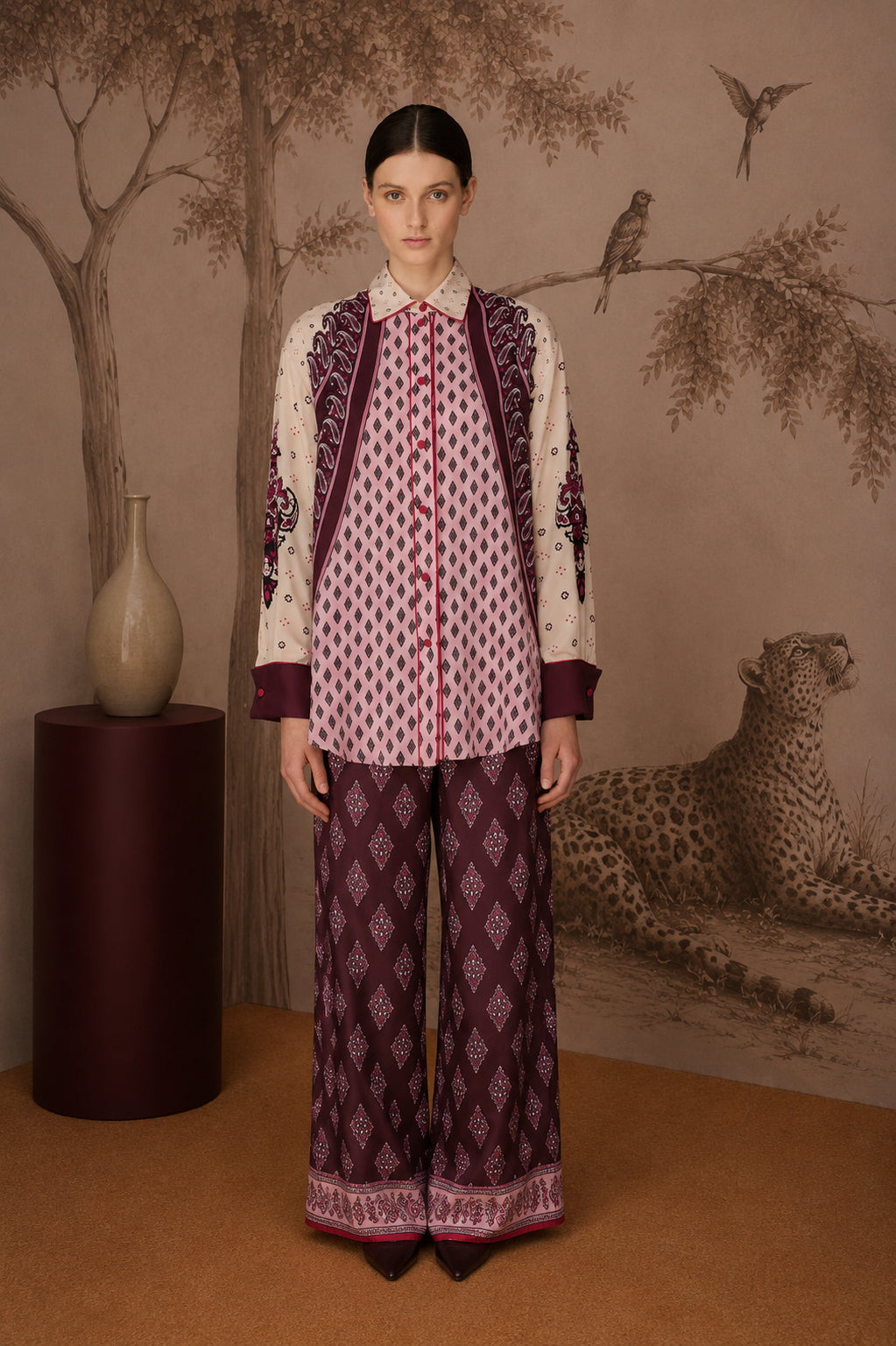 CAMICIA F.R.S. AETHER CA010381 in seta - Tie Patterns Patch Crepe FW26 CA010381 434 F.R.S FOR RESTLESS SLEEPERS 