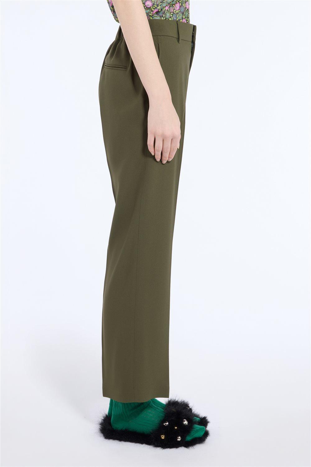 N°21 Pantalone palazzo sartoriale verde oliva - FW26 B051 5424 5606 VERDE N.21 