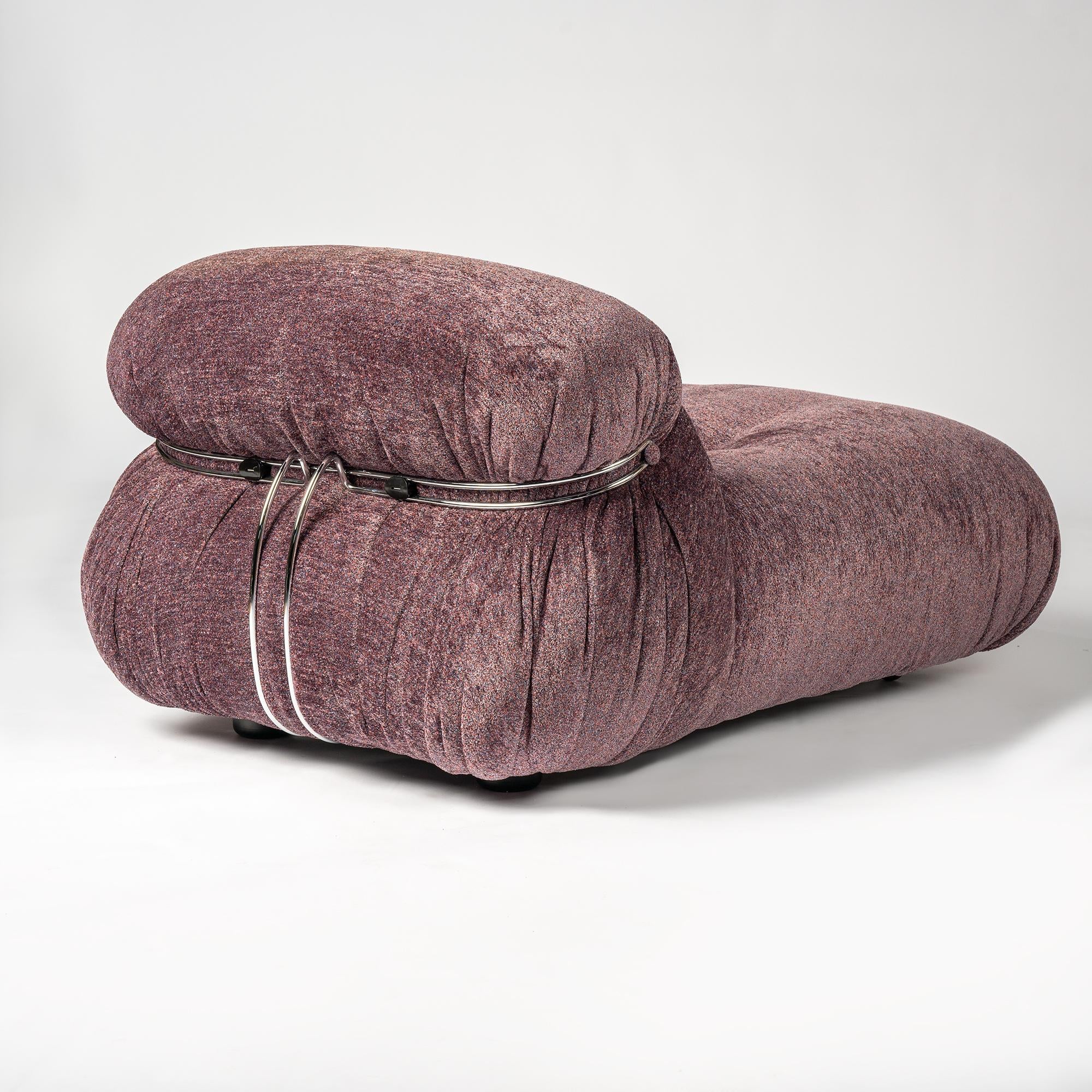 POLTRONA CHAISE LONGE SORIANA AFRA E TOBIA SCARPA CON POUFF POLTRONA SORIANA + POUFF TOBIA SCARPA 
