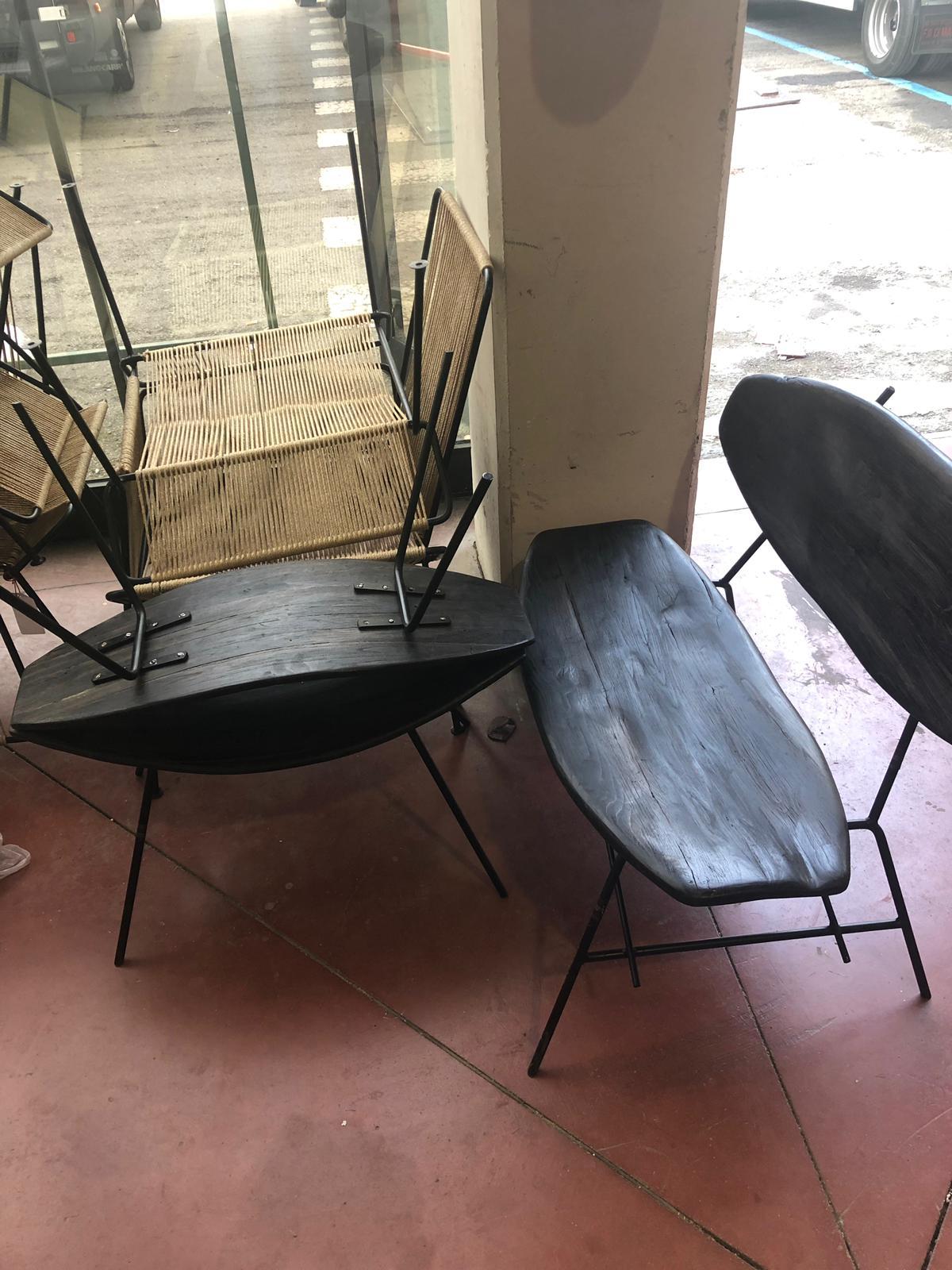  POLTRONA + POUF LEGNO COPPIA ITALIAN MANUFACTURER 