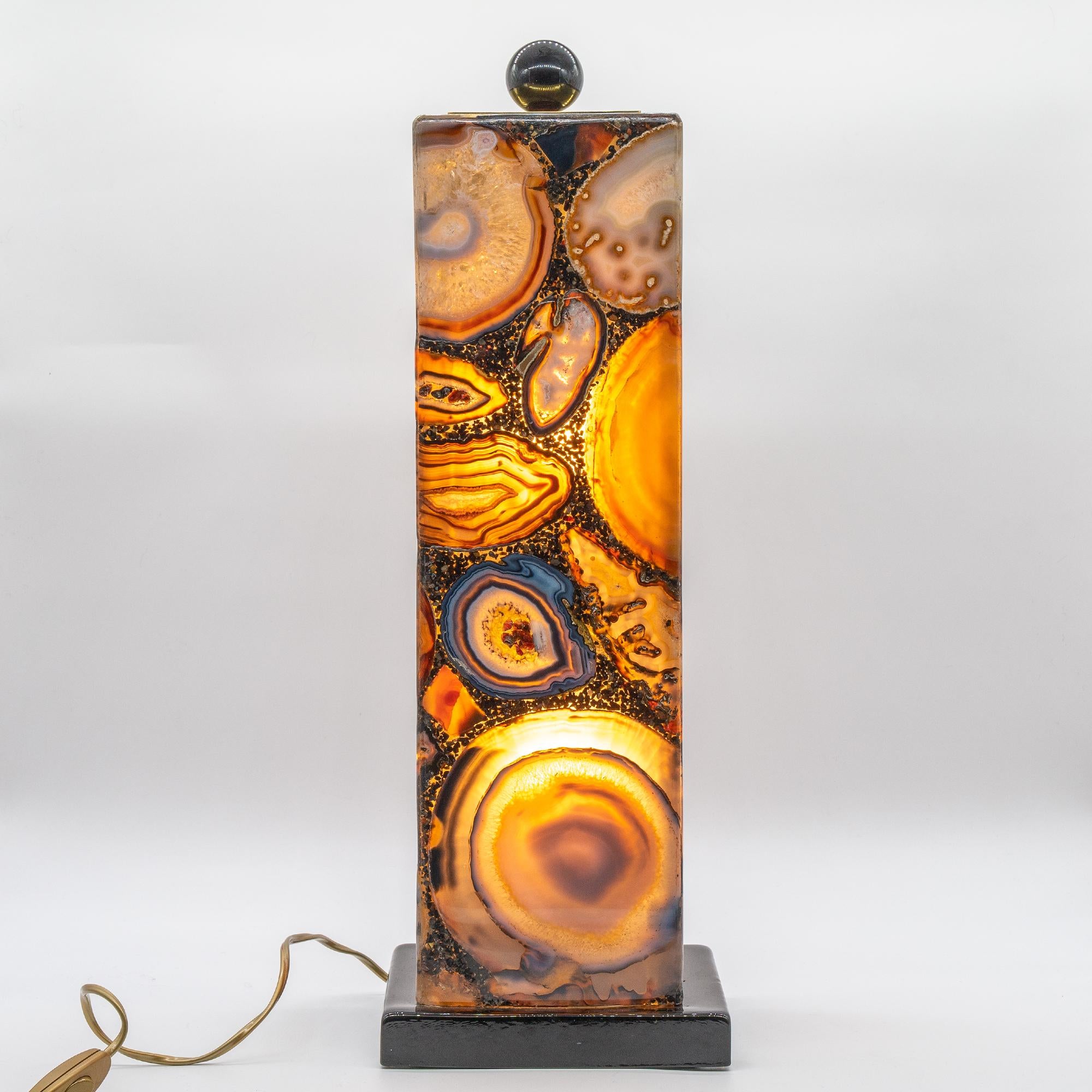 Lampada pietra dura LAMPADA PIETRA SINGOLA ITALIAN MANUFACTURER 