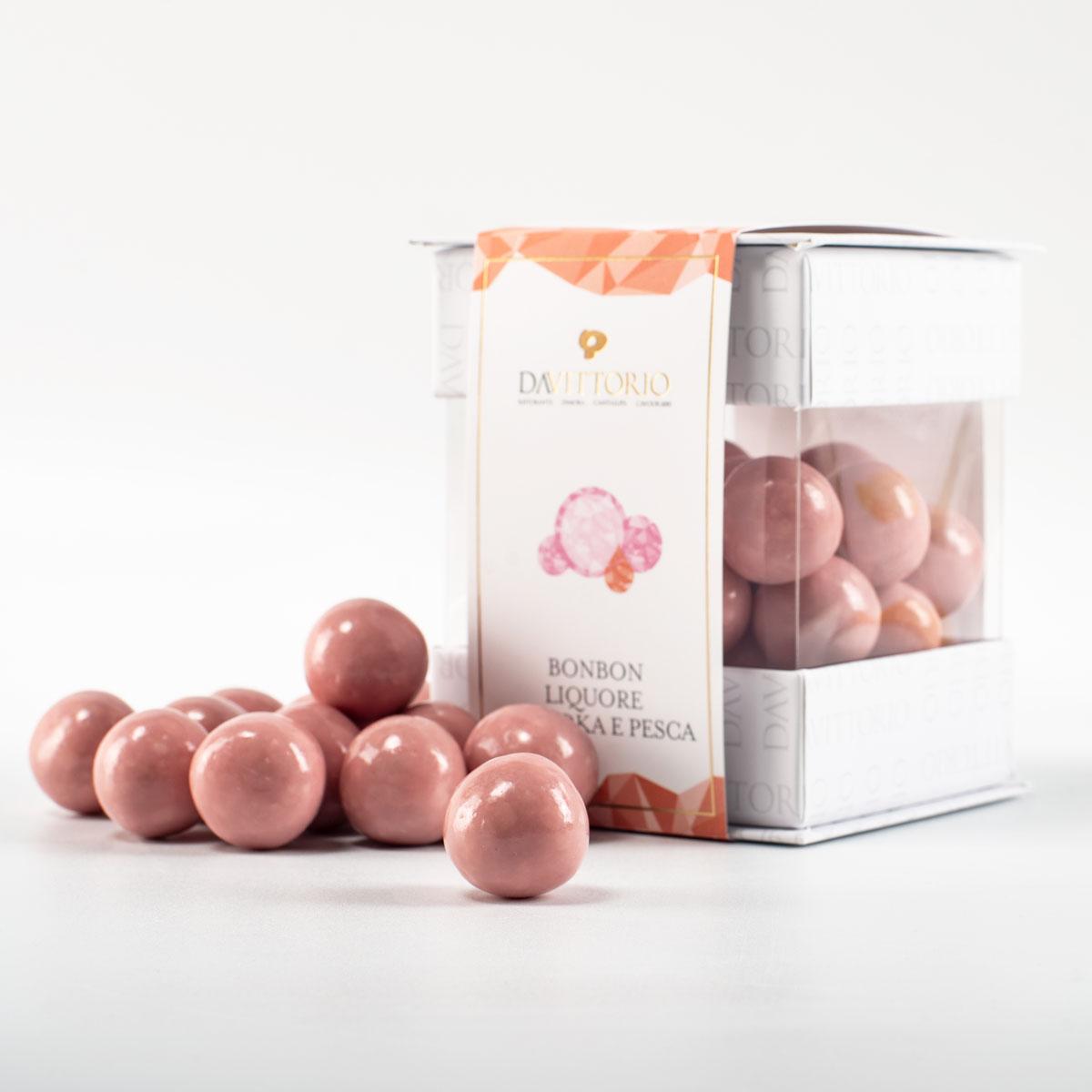 Bonbon liquore di vodka e pesca