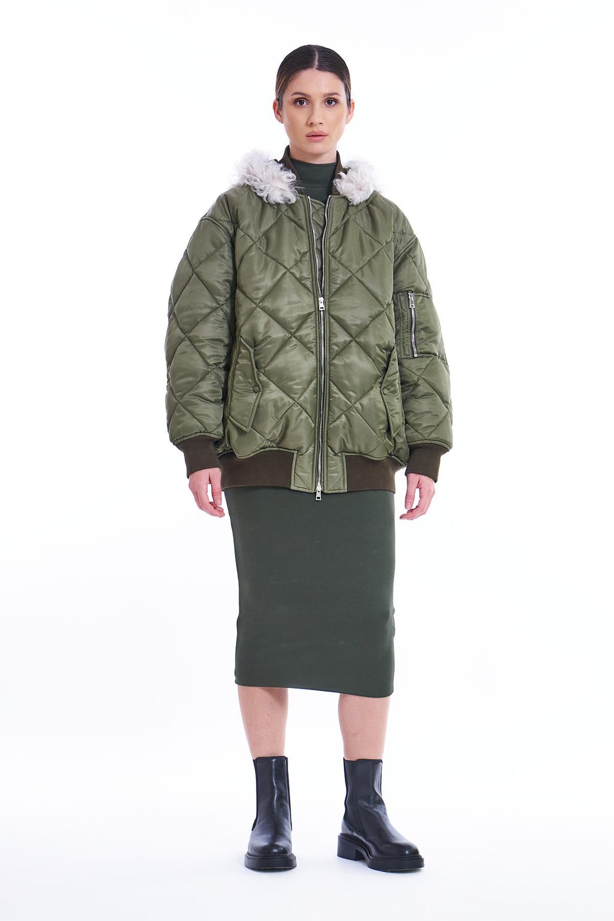 Bomber 24086-530 MILITARE/LATTE BLANCHA 