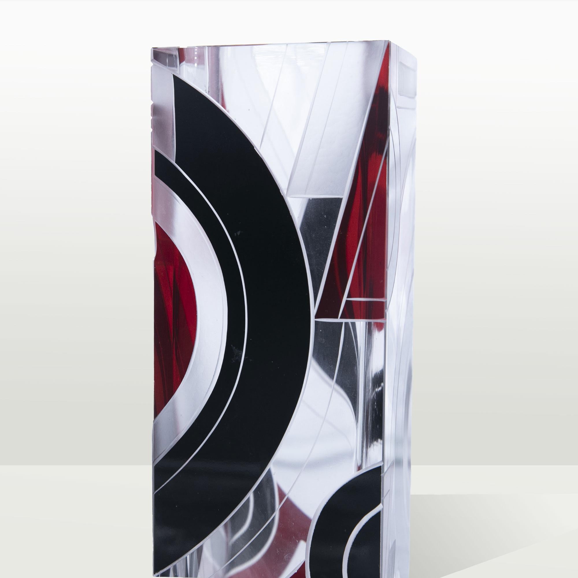  VASO CRISTALLO BORDEAUX karl palda  
